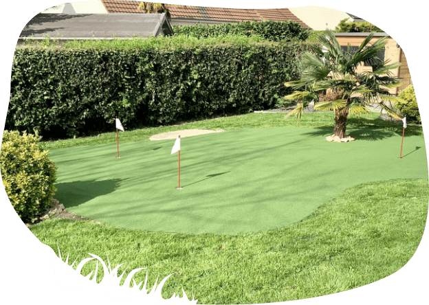 Pose gazon synthétique et Putting green